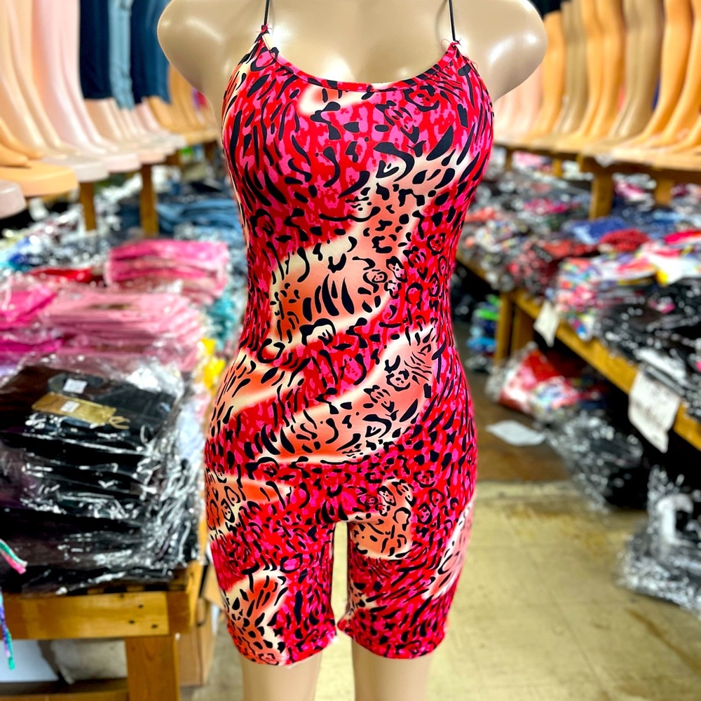 Leopard jump suit